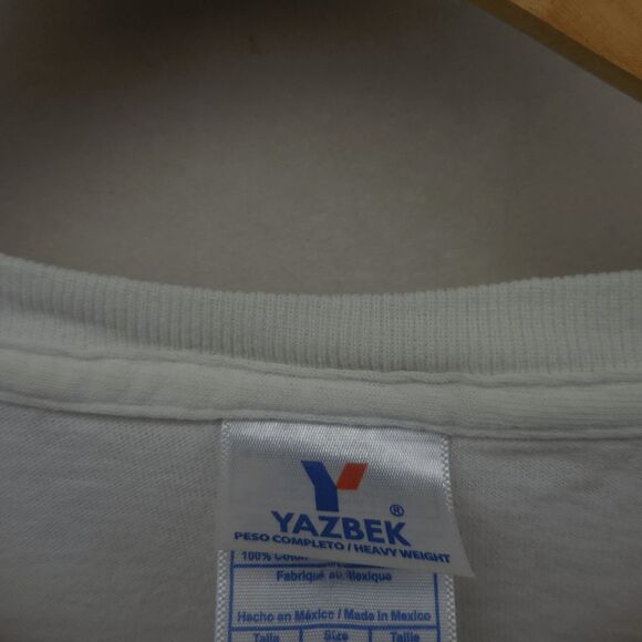 VTG Harley Davidson Skeleton Rider Live Free Ride Hard T shirt Mens XL White Mex - Picture 4 of 4